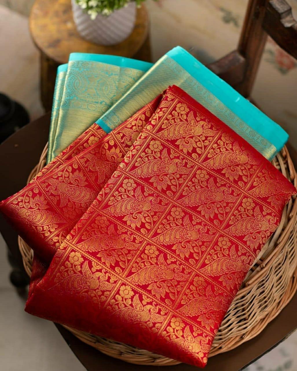 Misri Sarees - Soft Banarasi Silk, 5.50 Mtr Length With 0.80 Mtr Blouse | Multi Color For All Seasons, Bollywood Style