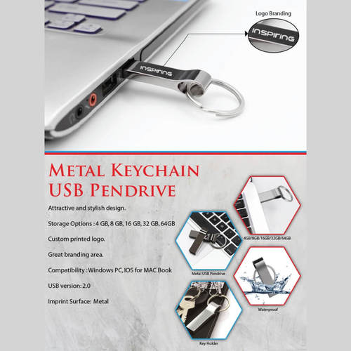 Metal Keychain USB Pendrive