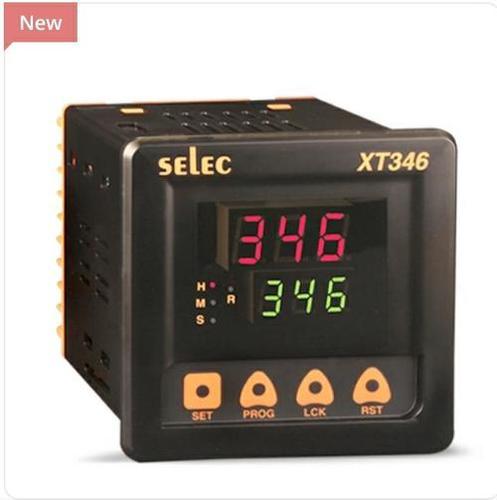 Xt346 Multifunction Timer - Plastic, 96 X 96mm | 6 Time Ranges, 7 Segment Led Display, 12 Month Warranty, Industrial Use