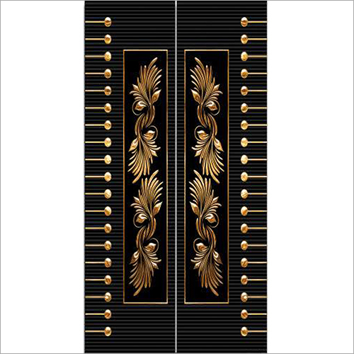 Brown & Golden Door Paper Print