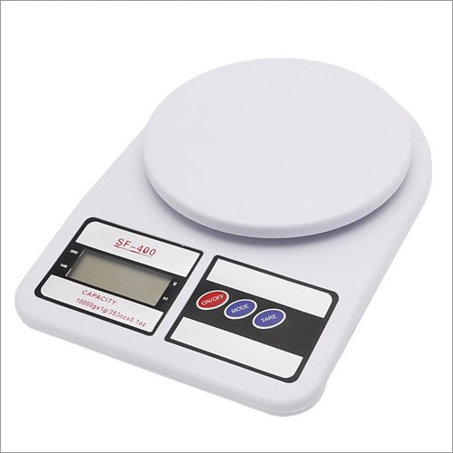 Digital Kitchen Scale - Plastic, 12.5 x 12.5 x 2.5 cm | 5 kg Weight Capacity, 1 g Resolution, LCD Display, Battery Powered