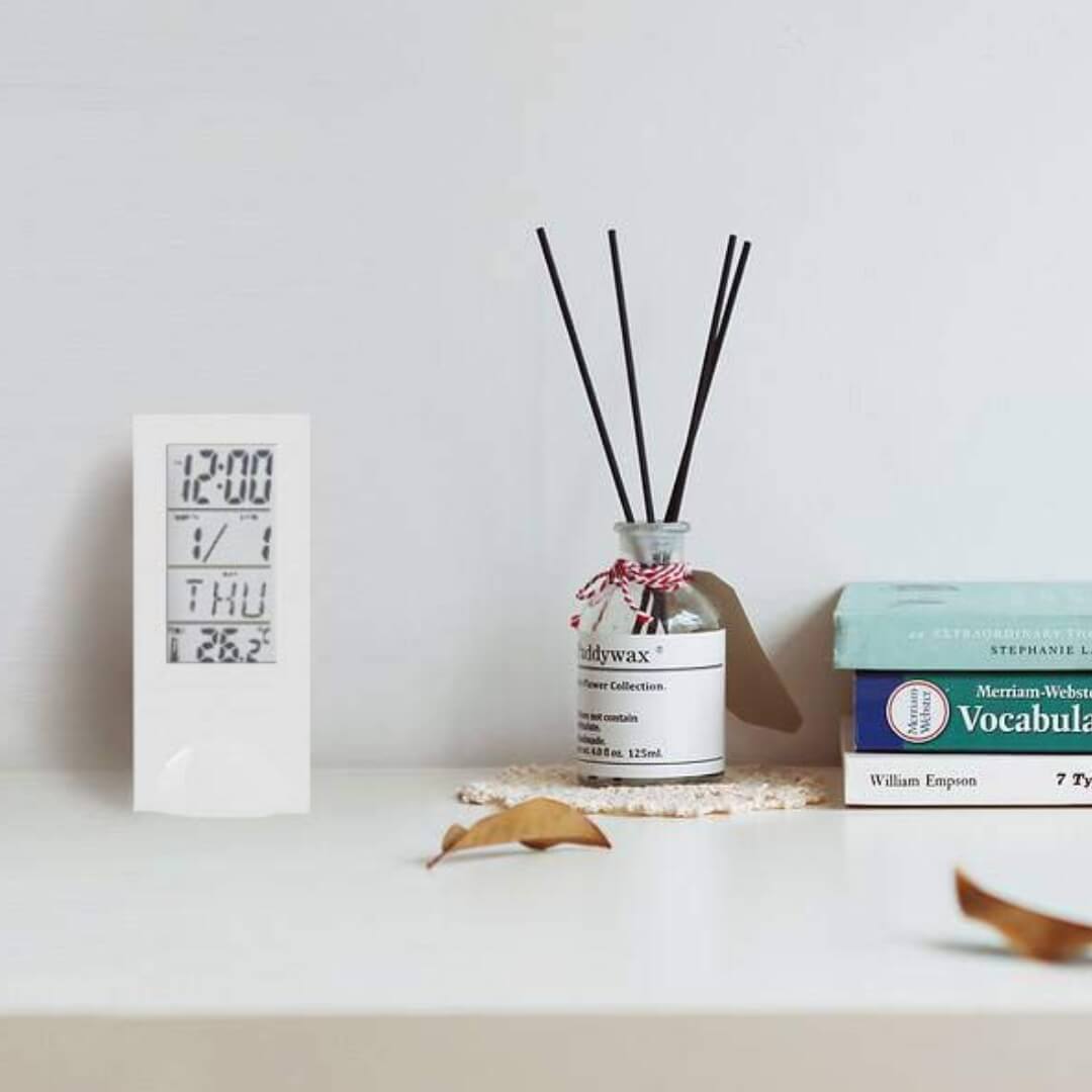 See Thru Digital Clock - Acrylic Material, Compact Size, White Color | Bold Display, Alarm Function, Smart Energy-saving Mode