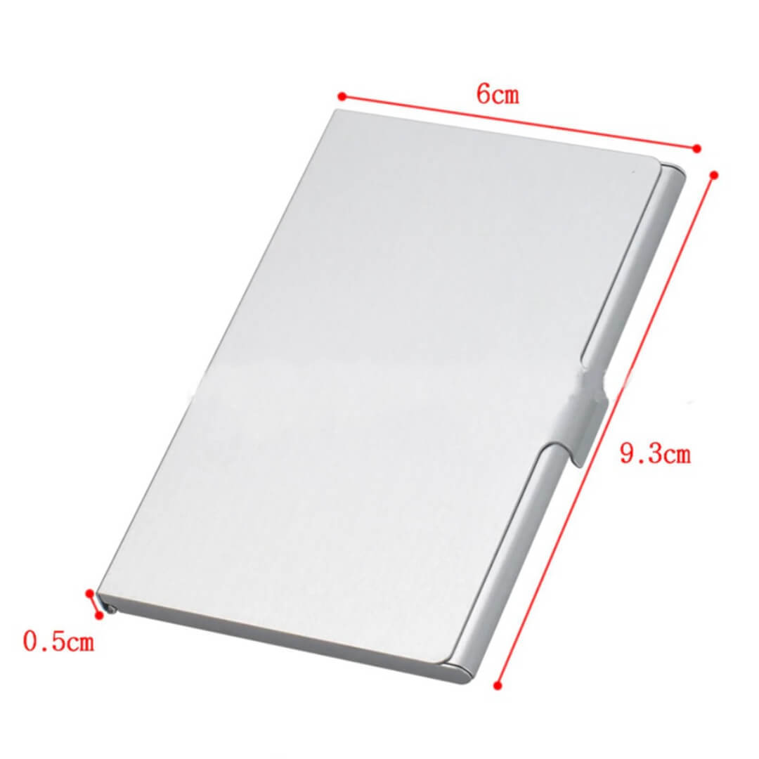 Steel Visiting Card Holder - Metal 15mm Slim Design | Lightweight Elegant Durable Perfect For Daily Use And Travel