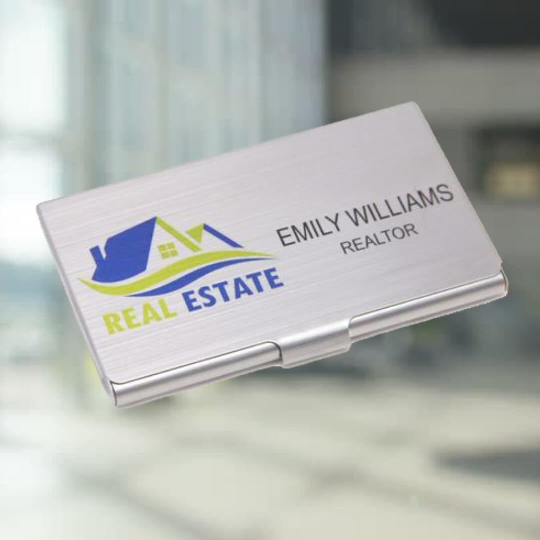 Steel Visiting Card Holder - Metal 15mm Slim Design | Lightweight Elegant Durable Perfect For Daily Use And Travel