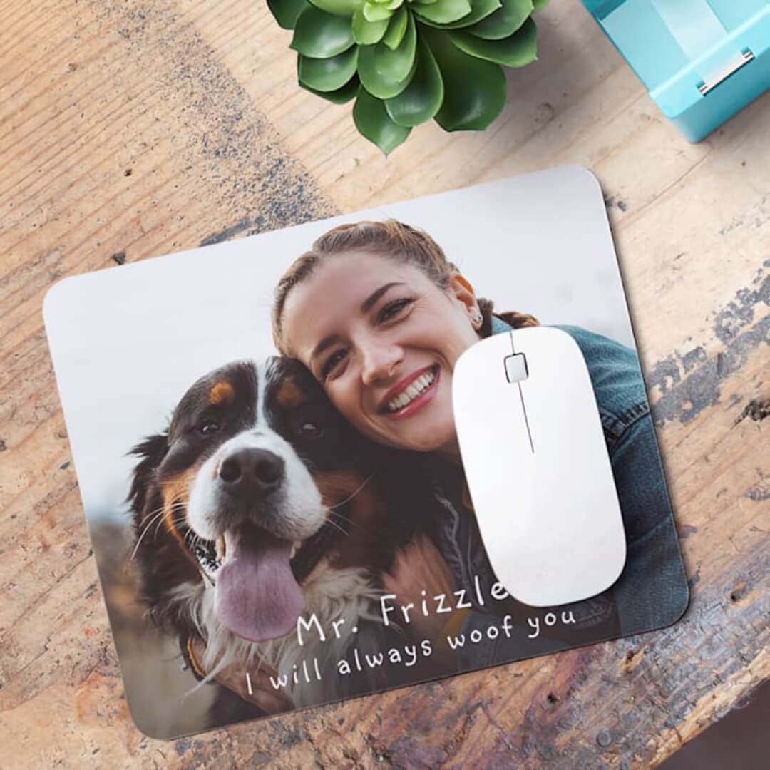 Foam Mouse Pad - High-quality Cloth Surface , Ultra-smooth Tracking & Easy-clean Rubberized Base