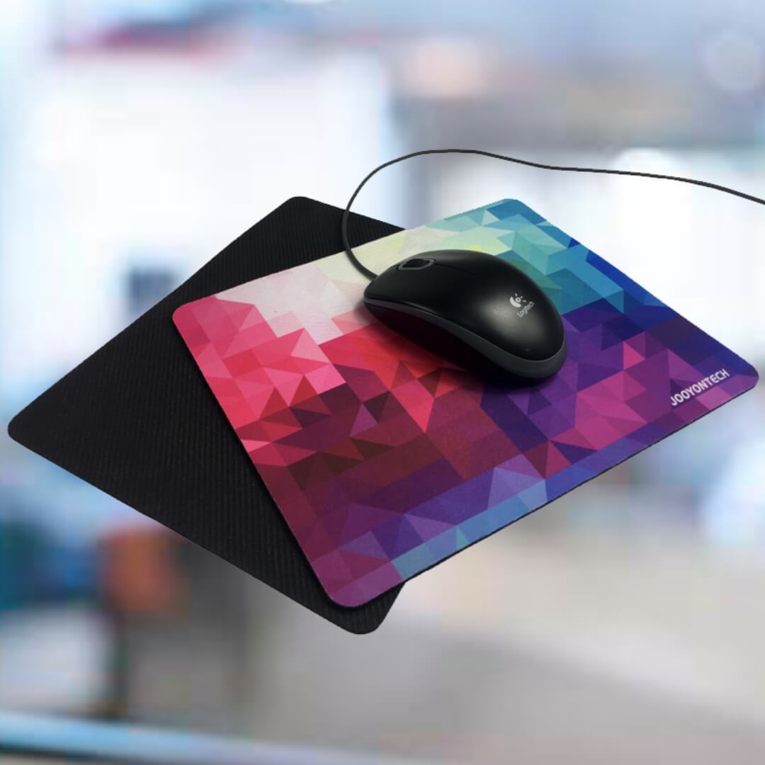 Foam Mouse Pad - High-quality Cloth Surface , Ultra-smooth Tracking & Easy-clean Rubberized Base