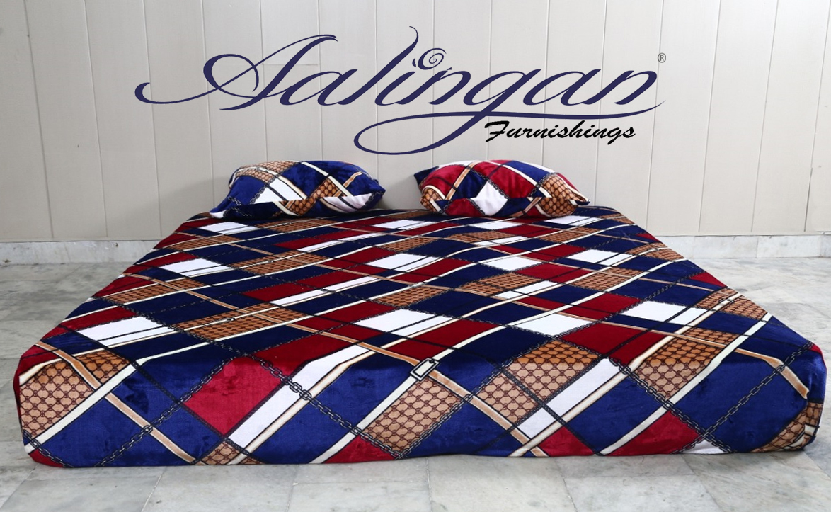Winter Flanno Fitted Sheet - Acrylic Material, King Size 1828.8mm | Elegant Wow Prints, Soft And Warm Design