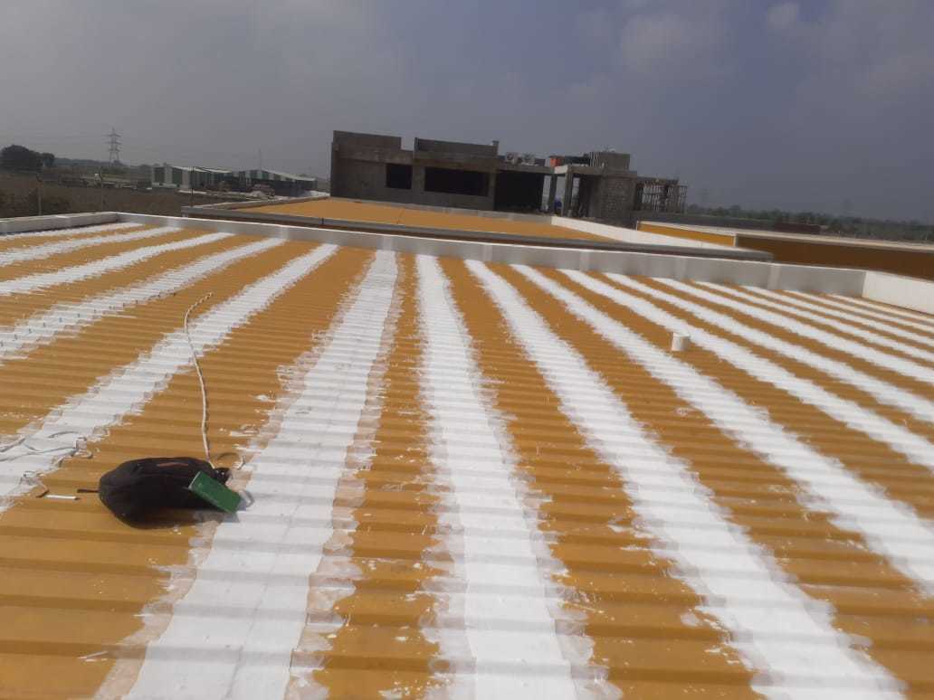 Roof Waterproofing Coating Service - Armstrong Chemicals, 4 Coatings, 1mm Thickness | Onsite Service With 10-year Warranty, White Color, Waterproofing And Heat Reduction