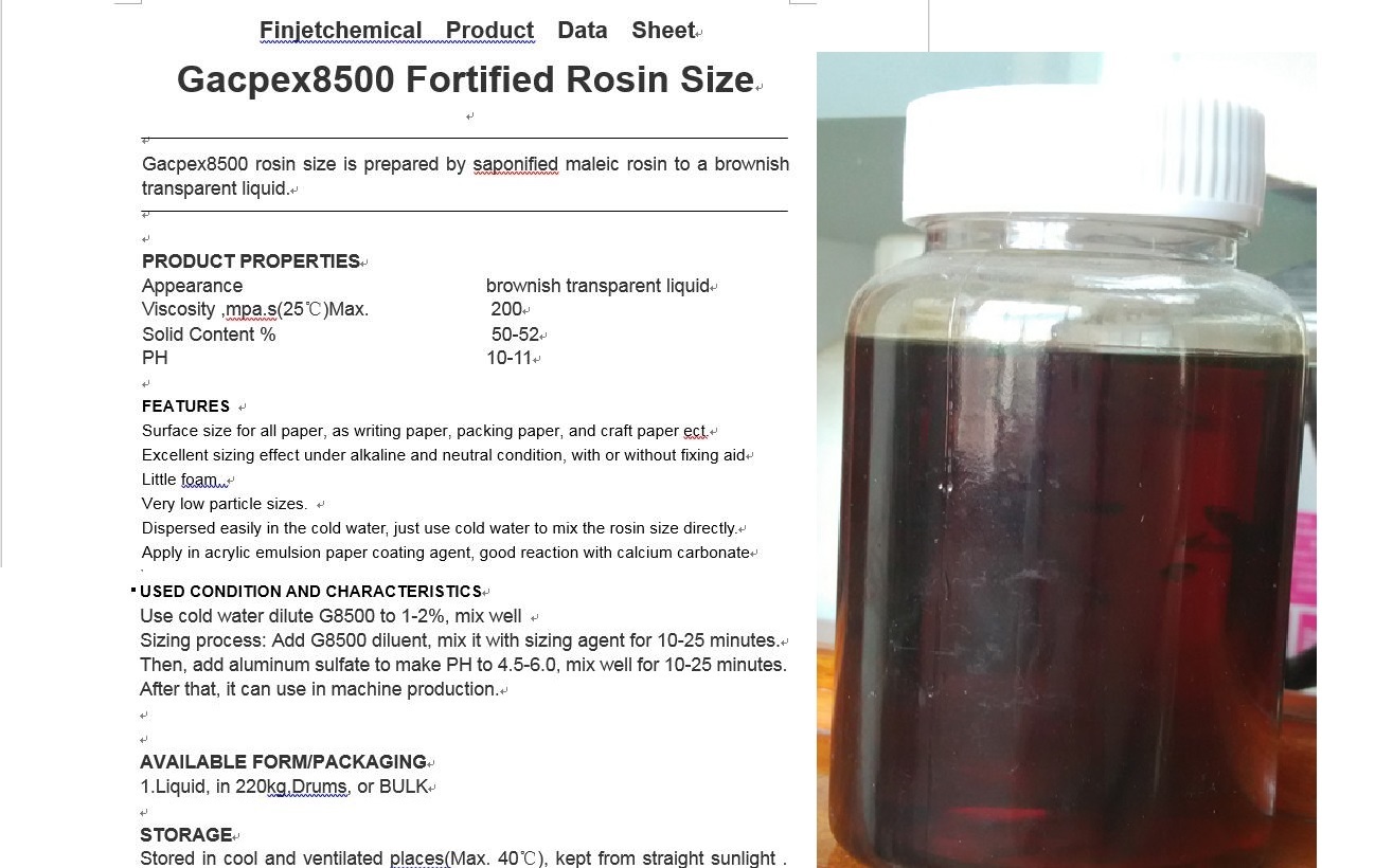 Guinox 8500 Rosin Sizing Agent