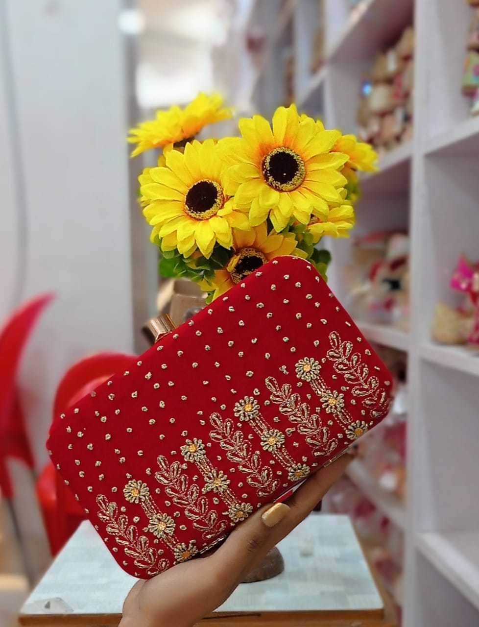 Multi Embroidered Clutch