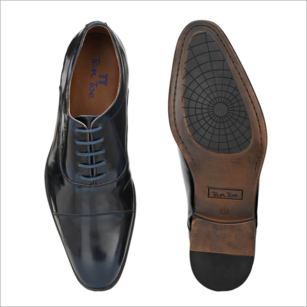 Black Men Black/navy Brush Off Brogue Shoes
