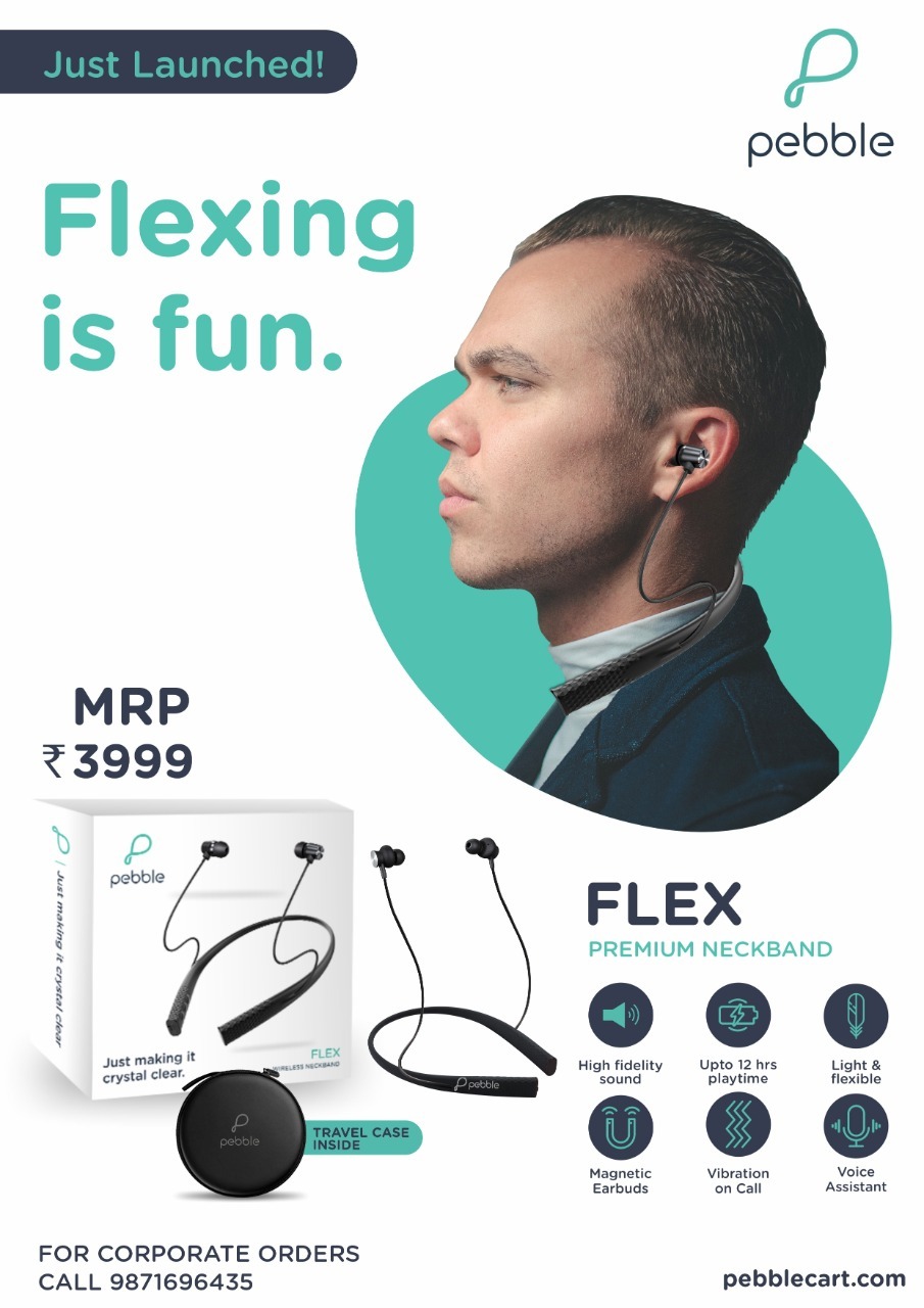 Black Pebble Flex Wireless Neckband