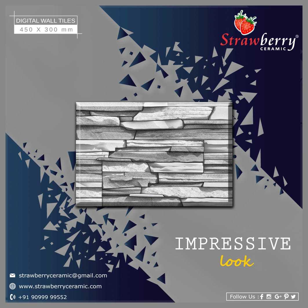 Artistic Ceramic Wall Tiles - 400 X 800 Mm | Gray Matte Finish, Unique Aged Stone Effect, Modern And Traditional Design