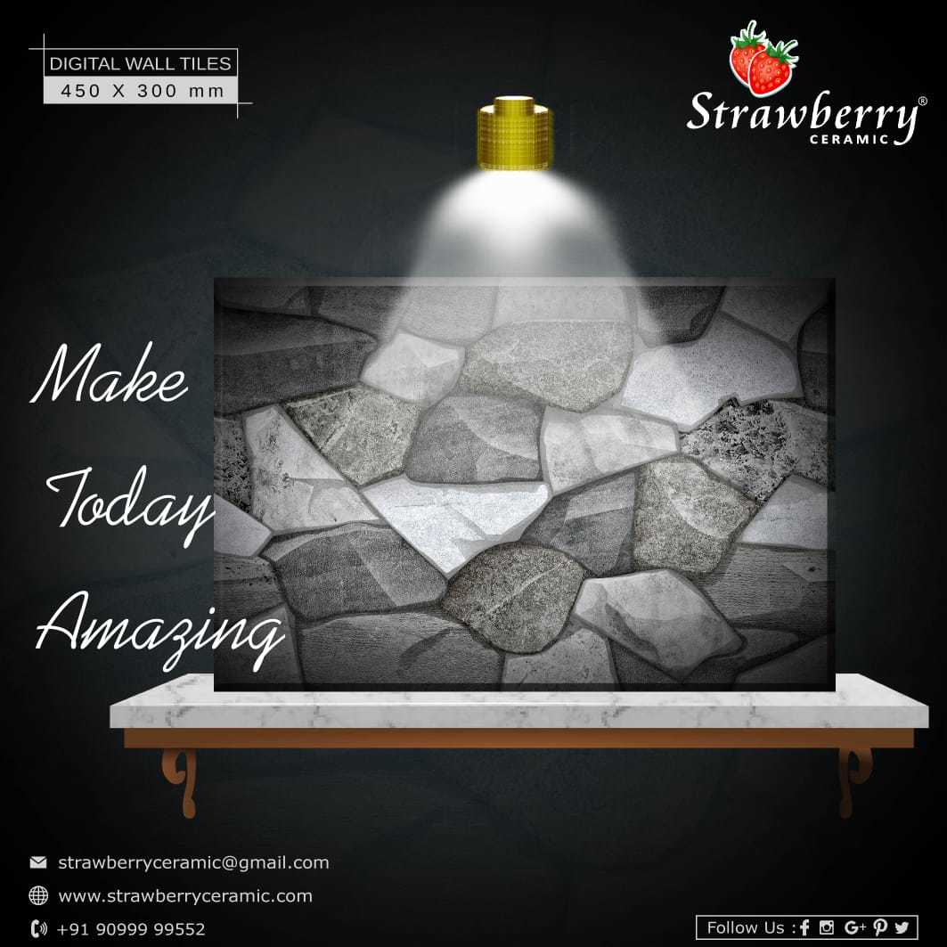 Wooden Ceramic Wall Tiles - Ceramic, 600x300 Mm, Grey | Elegant Design, Water Resistant, Easy Installation, Modern Aesthetic, Durable Material, Stain Resistant