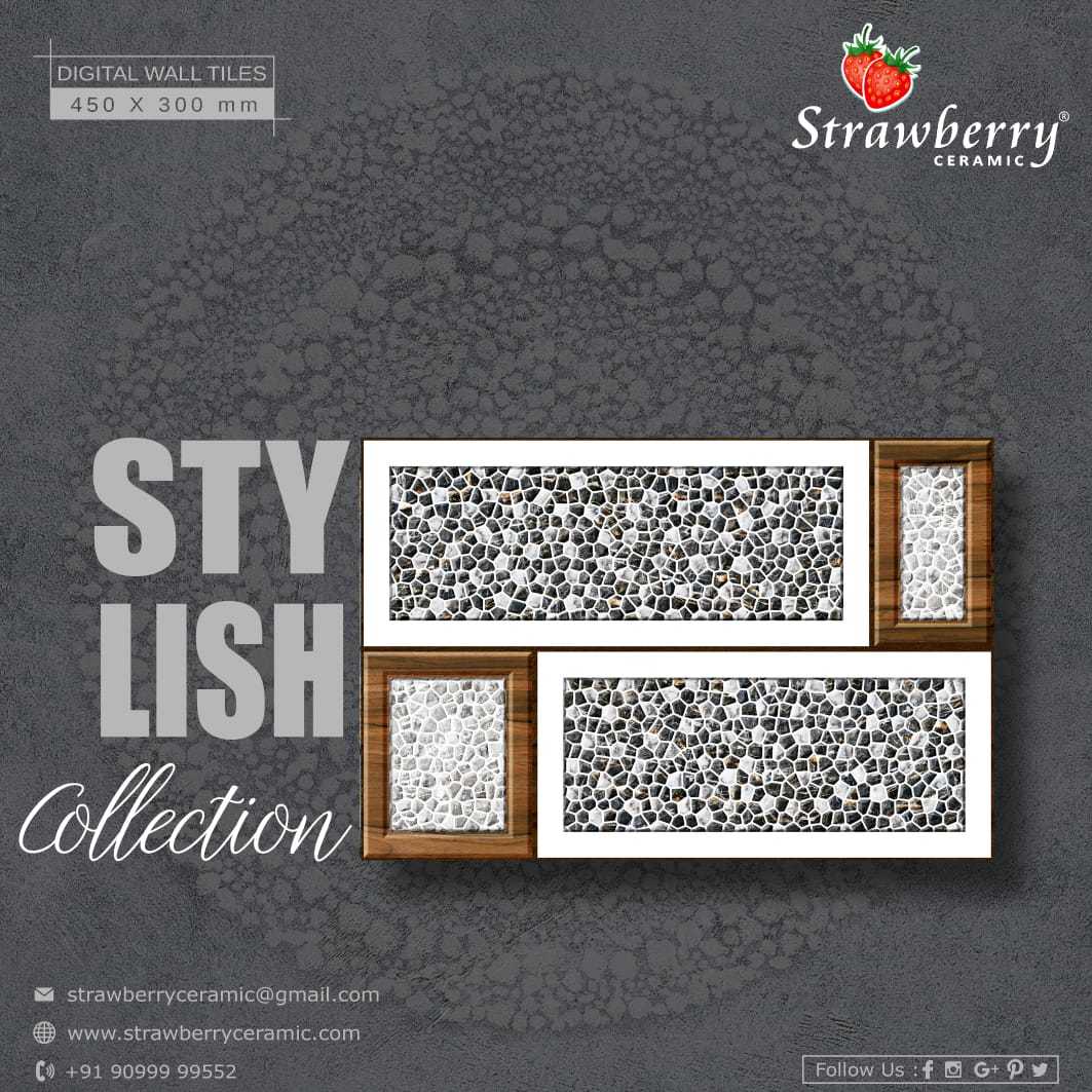Wooden Ceramic Wall Tiles - Ceramic, 600x300 Mm, Grey | Elegant Design, Water Resistant, Easy Installation, Modern Aesthetic, Durable Material, Stain Resistant
