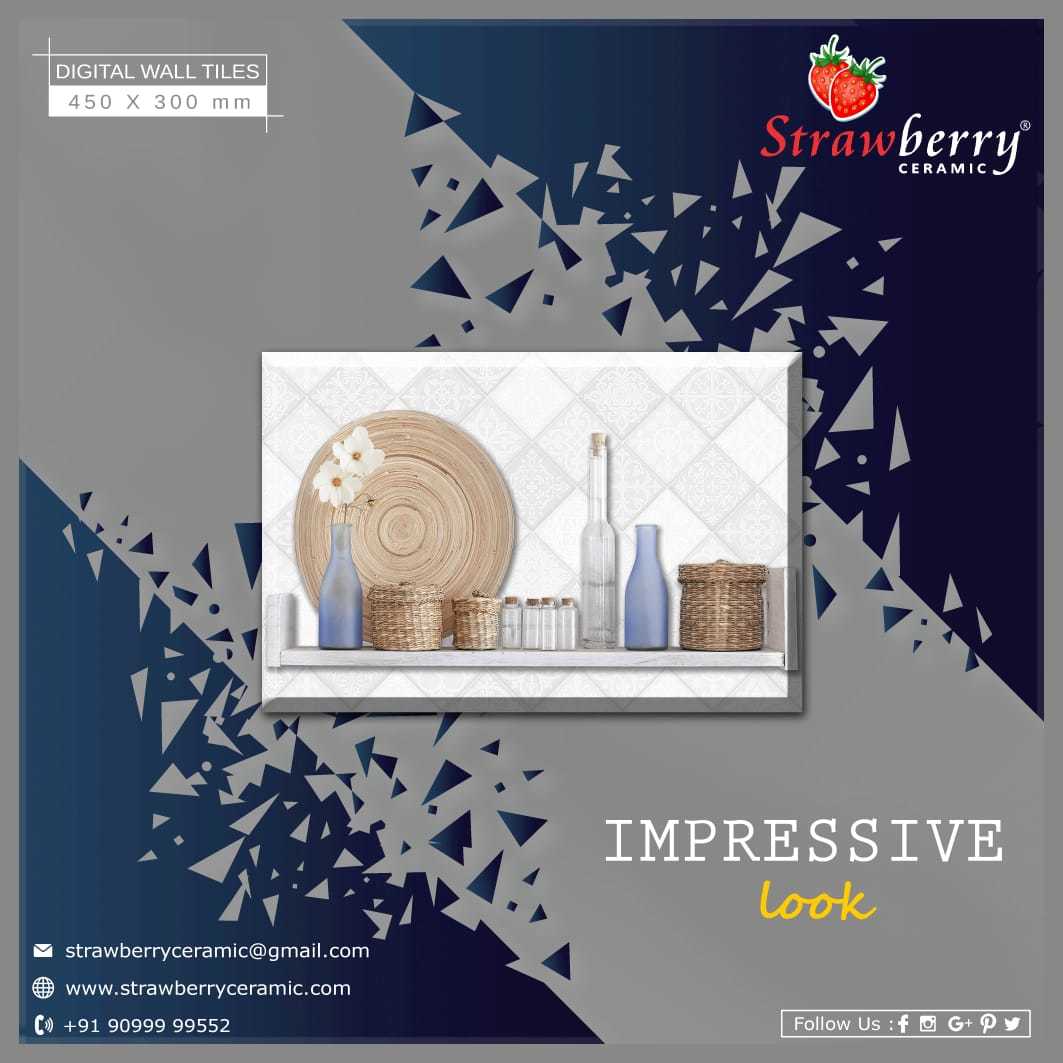 Acid Resistant Tiles - Ceramic 400 X 800 Mm Glossy Blue Finish | Low Water Absorption Elegant Yakisugi-inspired Design