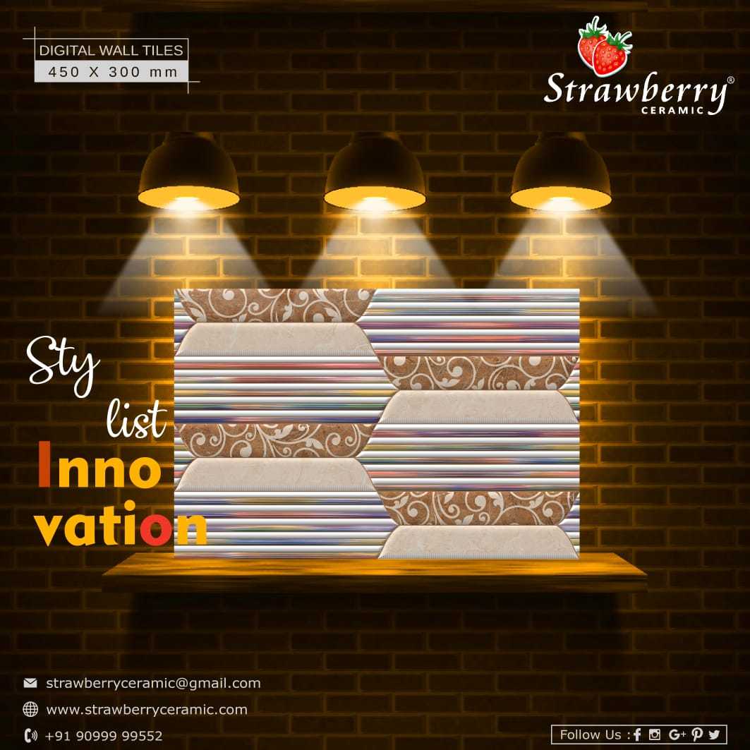 Border Wall Tiles - Porcelain, 400 X 200 Mm, Glossy Beige Finish | Contemporary Design With Natural Look And Large Rectified Sizes