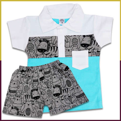 Sumix Amar Polo T-shirt With Shorts Age Group: 0 - 18 Months