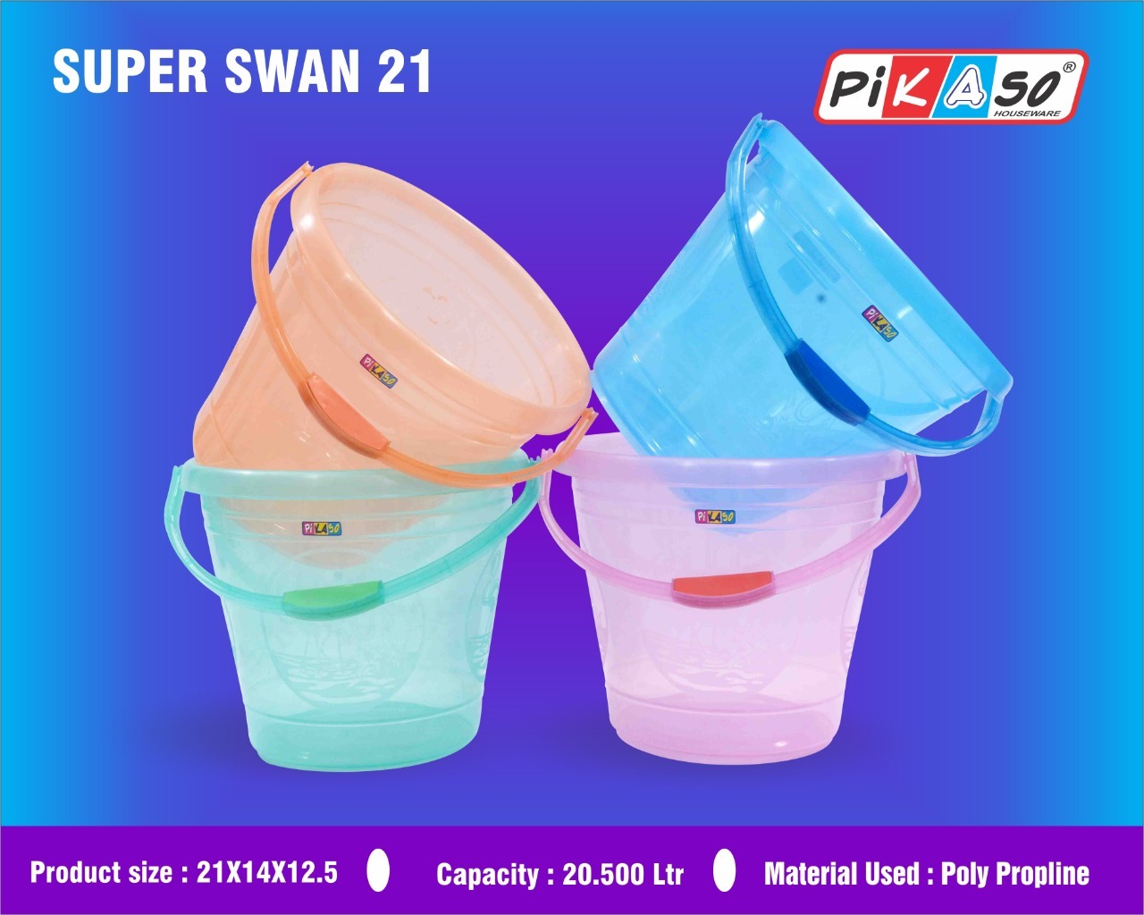 Swan 21 Buckets - Color: Cyan