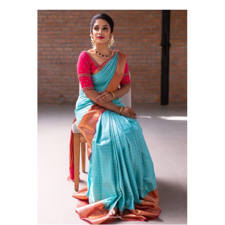 Multi Colour Woven Saree