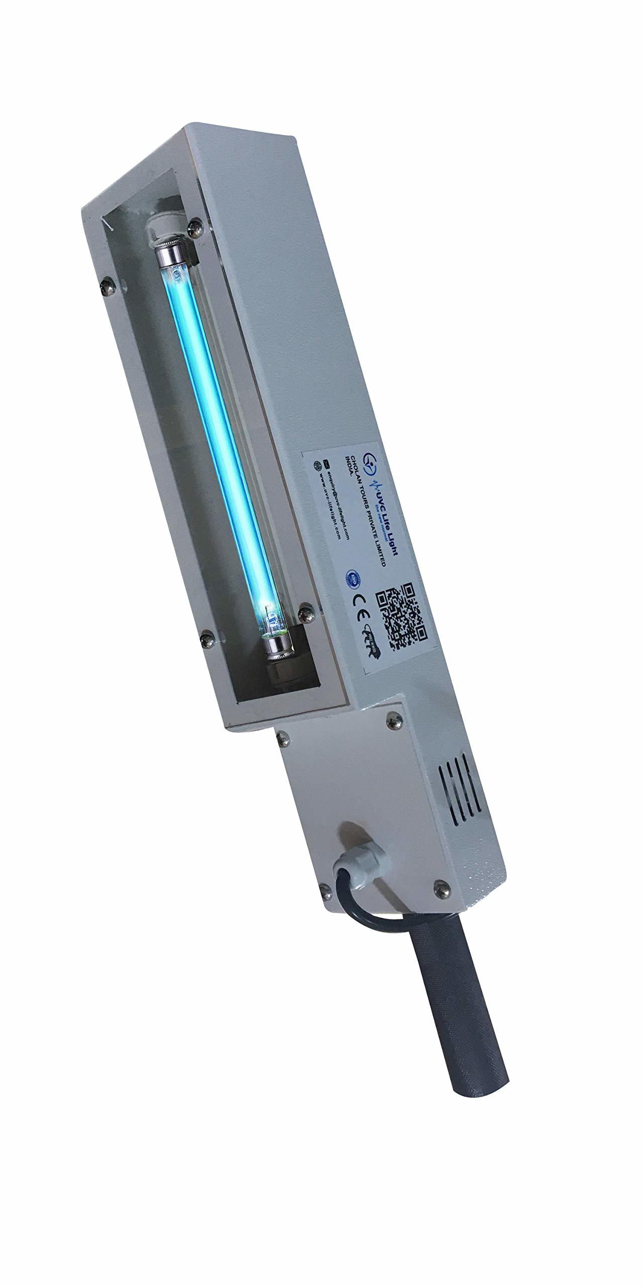 Uvc Torch - Stainless Steel, 35x11x6.5 Cm | 9000 Hours Battery Life, 99.99% Germ Elimination, Portable Sanitizer For Home & Commercial Use