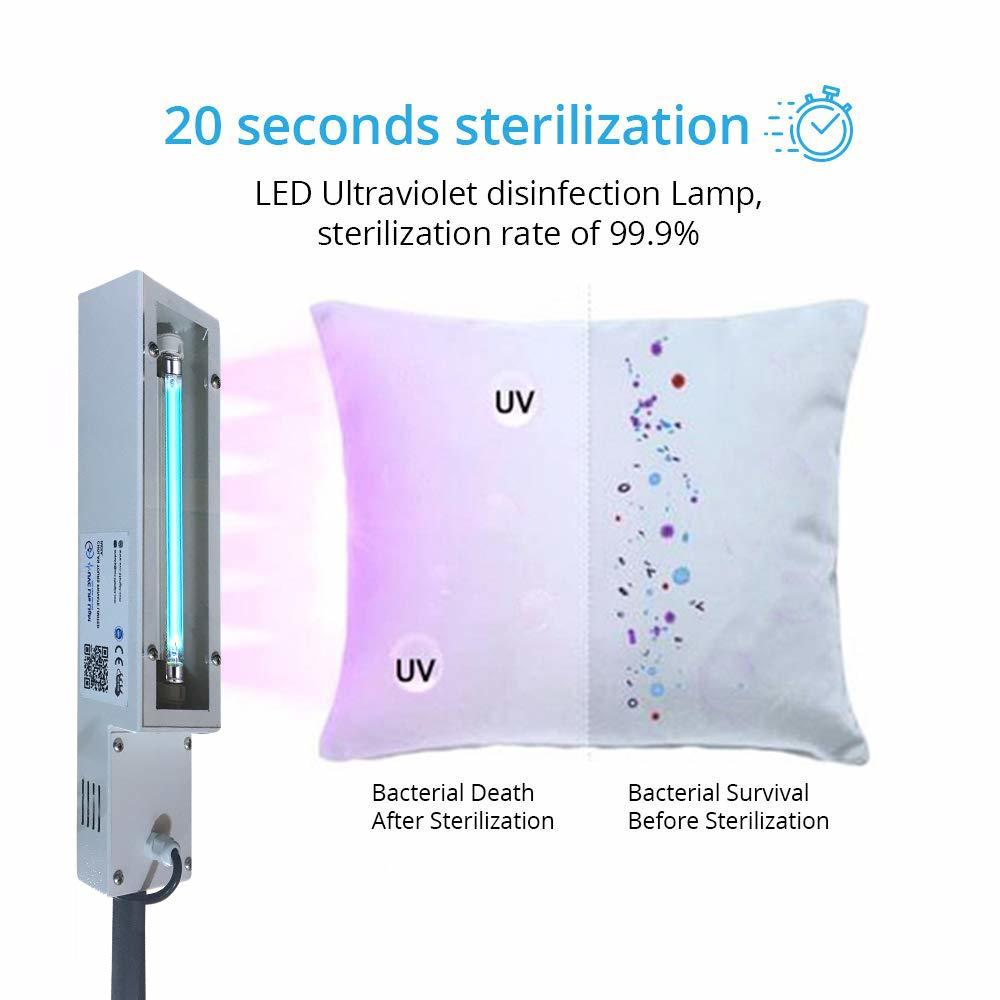 Uvc Torch - Stainless Steel, 35x11x6.5 Cm | 9000 Hours Battery Life, 99.99% Germ Elimination, Portable Sanitizer For Home & Commercial Use