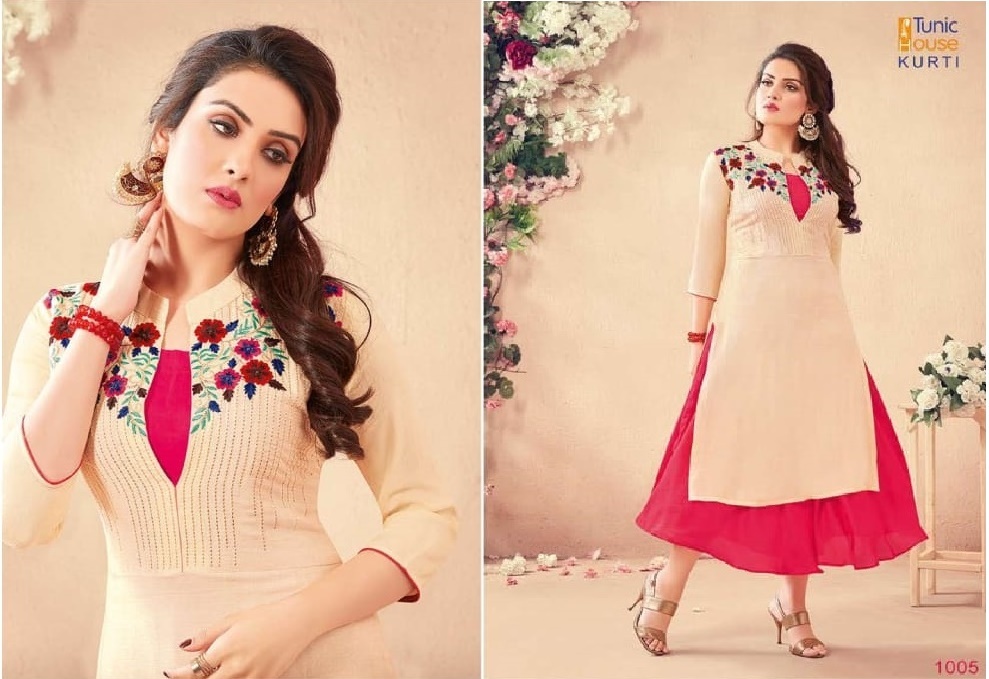 Sp Vol-2 Kurti - Pure Modal Digital Print, Satin, Muslin, Rayon, Heavy Embroidery Work | Ladies Ethnic Party Wear, 3-4th Sleeve, Quick Dry, Washable