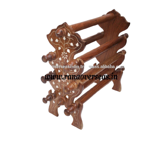 Wood Wooden Handcrafted White Inlay Bangle Stand