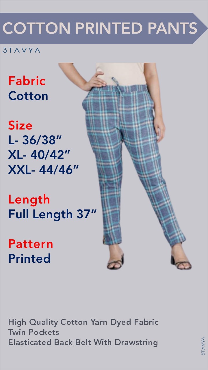 Cotton Printed Pants - 37 Length, L/xl/xxl Size | Printed Pattern, Washable, All Season Cotton Material, Western Dress Type, Ethnic Design