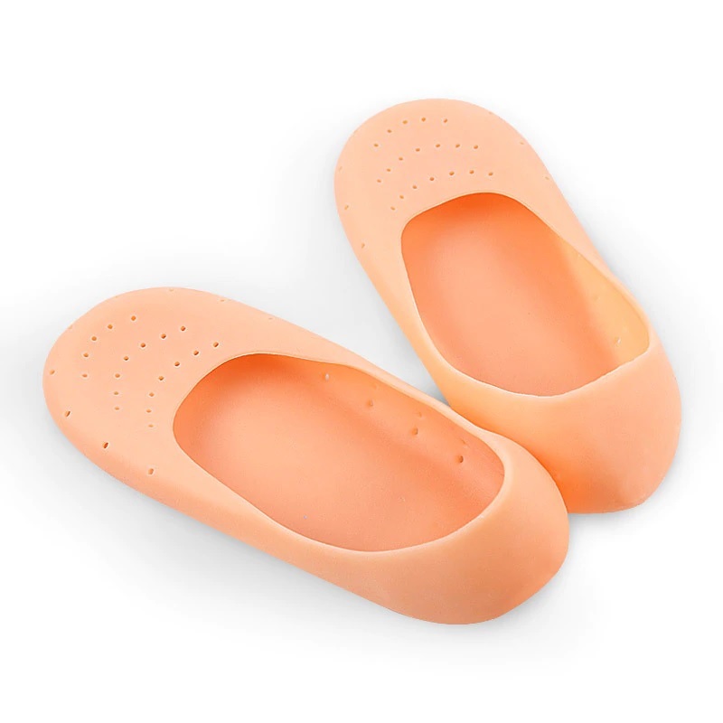 Full Silicone Moisturizing Socks (Random Color) - Silicone Material, Free Size, Weight: 130g | Perfect For All, Soft Moisturizing Socks Pair