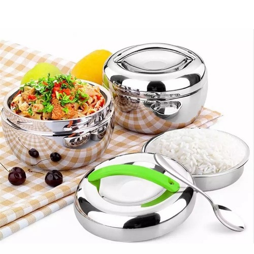 स्टेनलेस स्टील ग्लिटर बेंटो इंसुलेटेड लंच बॉक्स A 1300 Ml