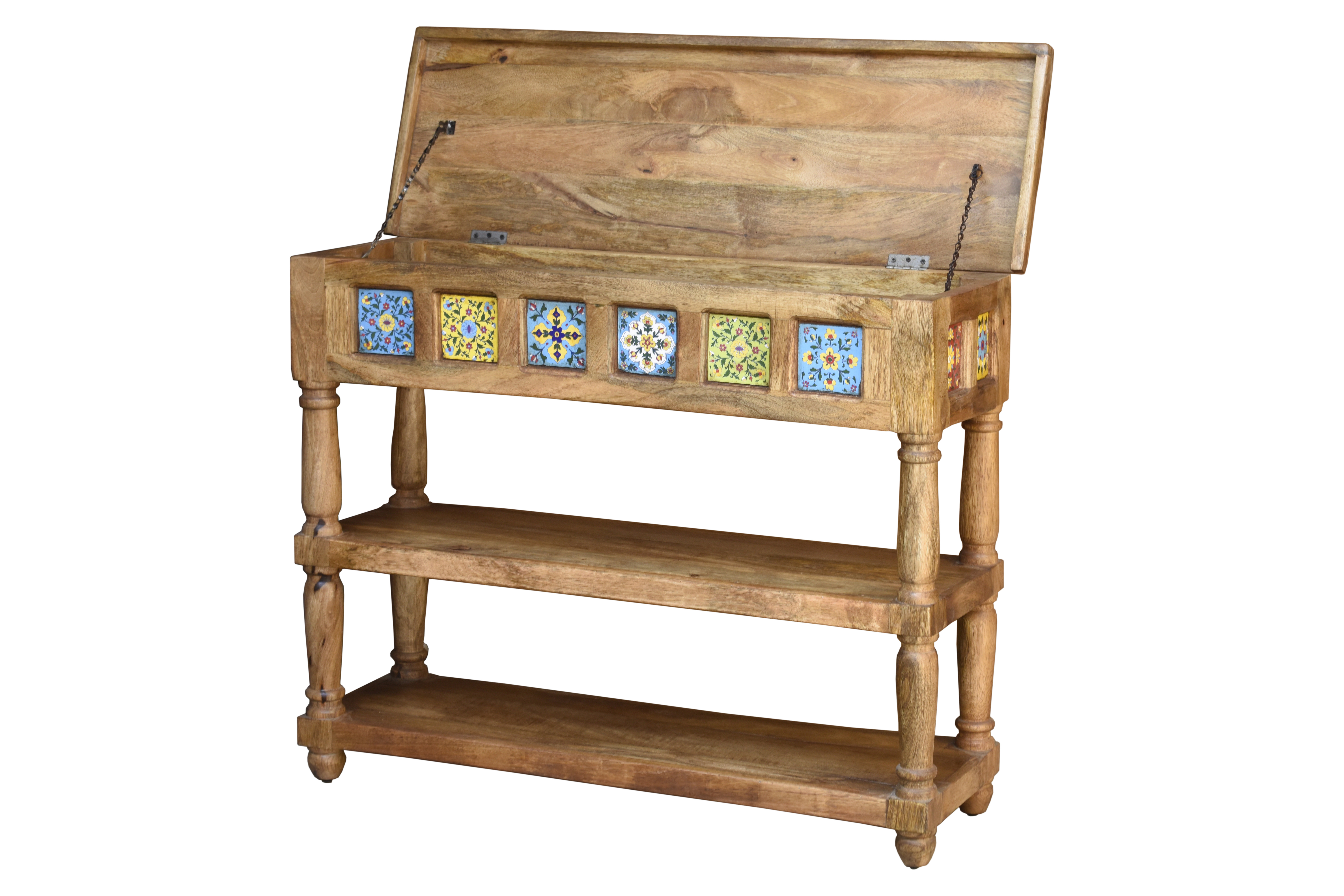 Console Table - Solid Oak Wood, 45x15 Inches, Rich Espresso Finish - Elegant Design, Versatile Functionality, Perfect For Entryways And Living Rooms