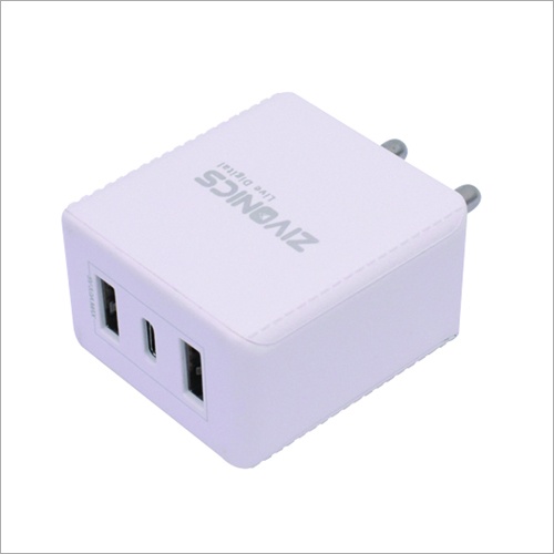 Usb Charger White Adapters Body Material: Plastic + Fabric