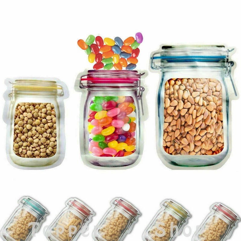 Nut Bag - Polyethylene (Pe), 3l 500ml / 4m 300ml / 3s 150ml , Pack Of 10 For Kitchen Use