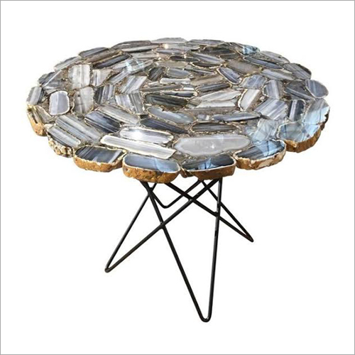 Polishing Agate Side Table