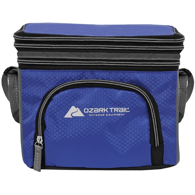6 Can Cooler Lunch Bag (Random Color) - Polyester, 24 X 17 X 20 Cm, Random Color, Zipper Top, Lightweight At 170g, Ideal For Lunch & Snacks