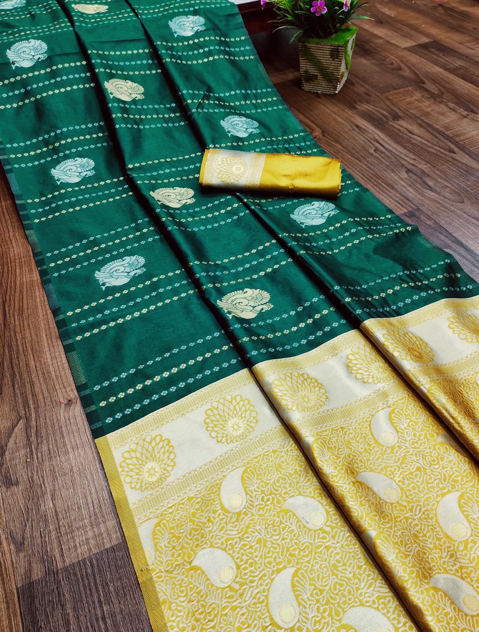 Multi Colour Heavy Banarasi Kanchipuram Saree