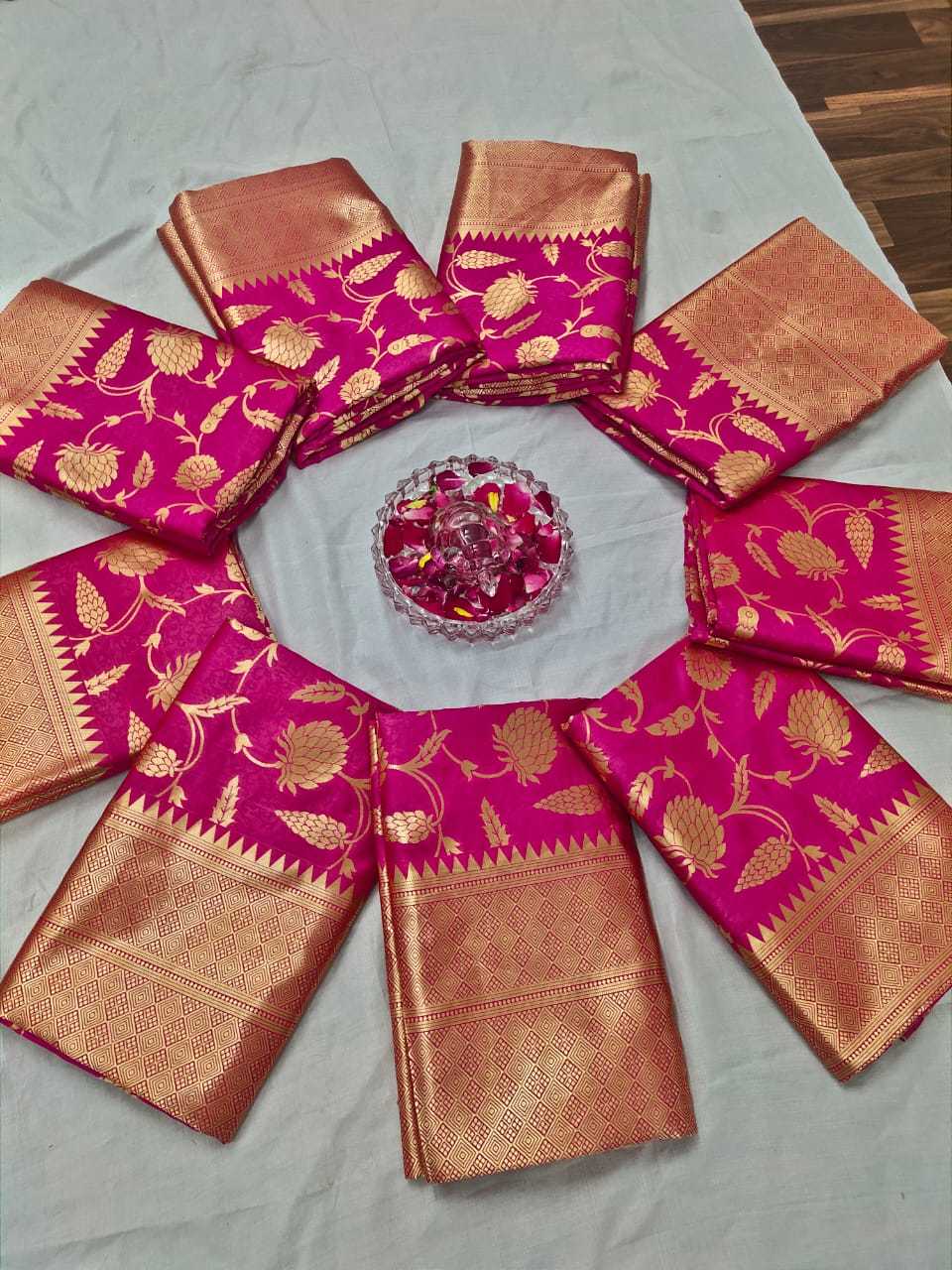 Kanjivaram Silk Saree - Dual Shaded Semi Banarasi Weaving | Multi Color, Ideal For Traditional Occasions, Suitable For All Seasons