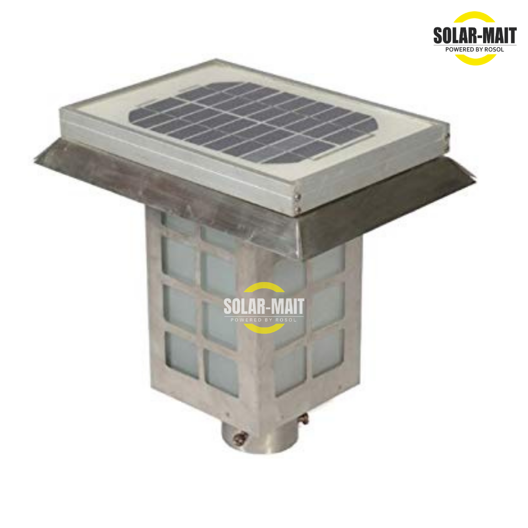 Solar Gate Light - Solar Powered Led With Pir Motion Sensor | Elegant Design, Auto Dusk To Dawn, White Color