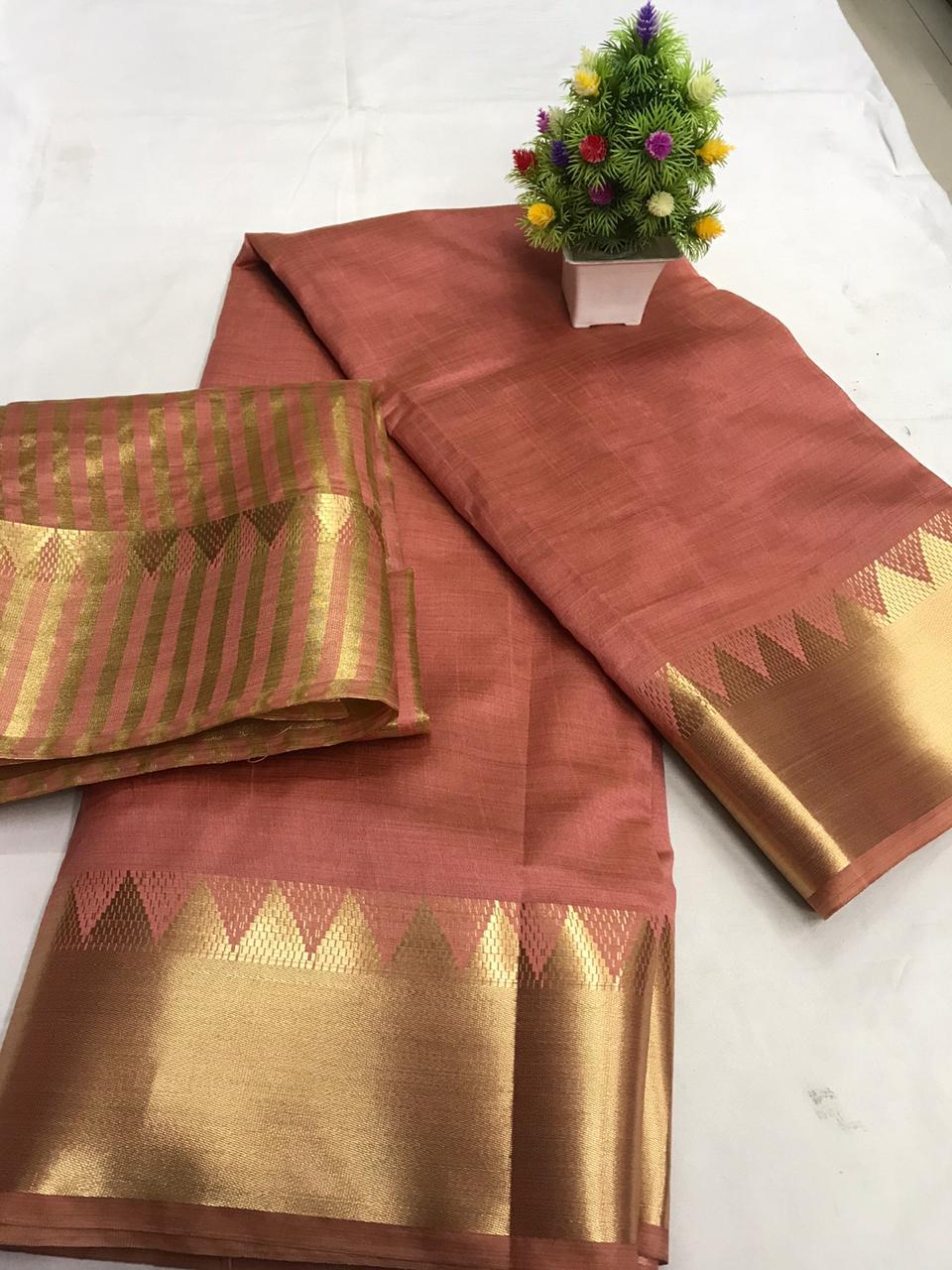 Multi Colour Soft Aasam Silk Saree