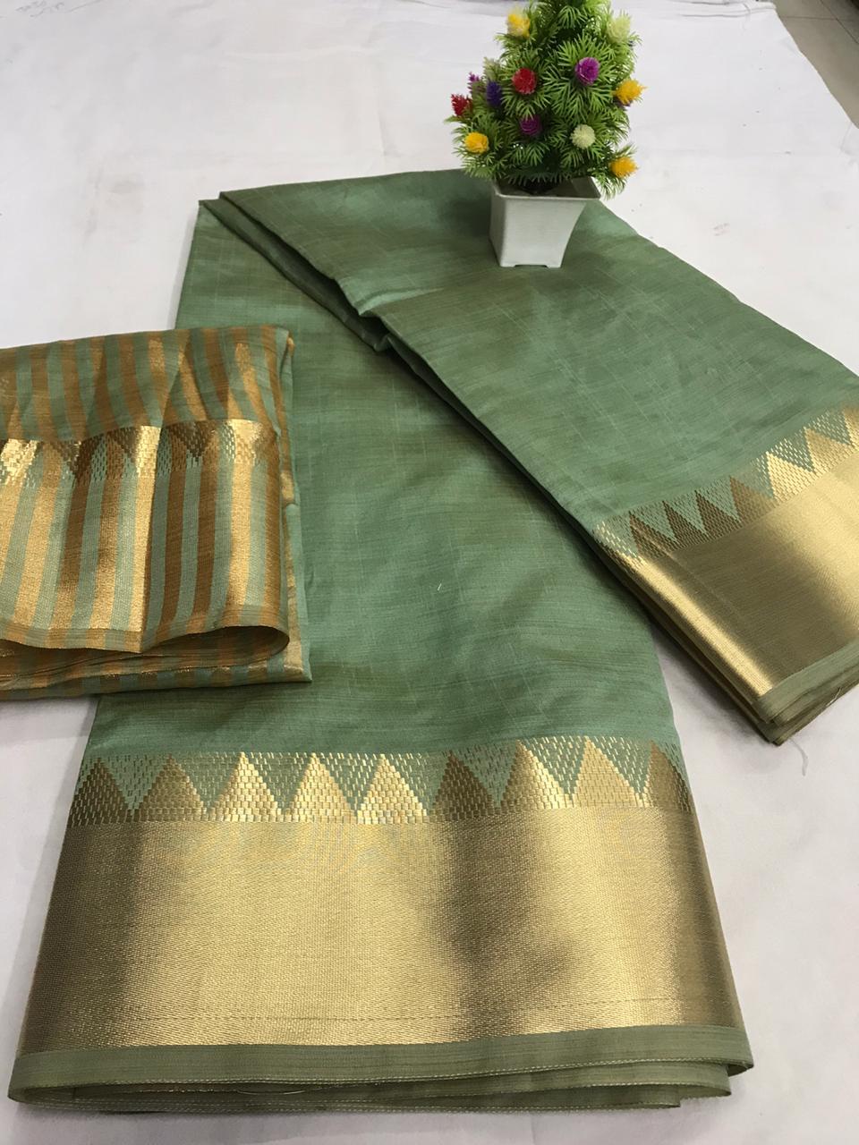 Multi Colour Soft Aasam Silk Saree