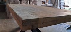 Iron And Wooden Dining Table - Mango Wood, 180-240 Cm Width, 77 Cm Height | Foldable Design, Handmade, Eco-friendly, Easy To Clean, Durable