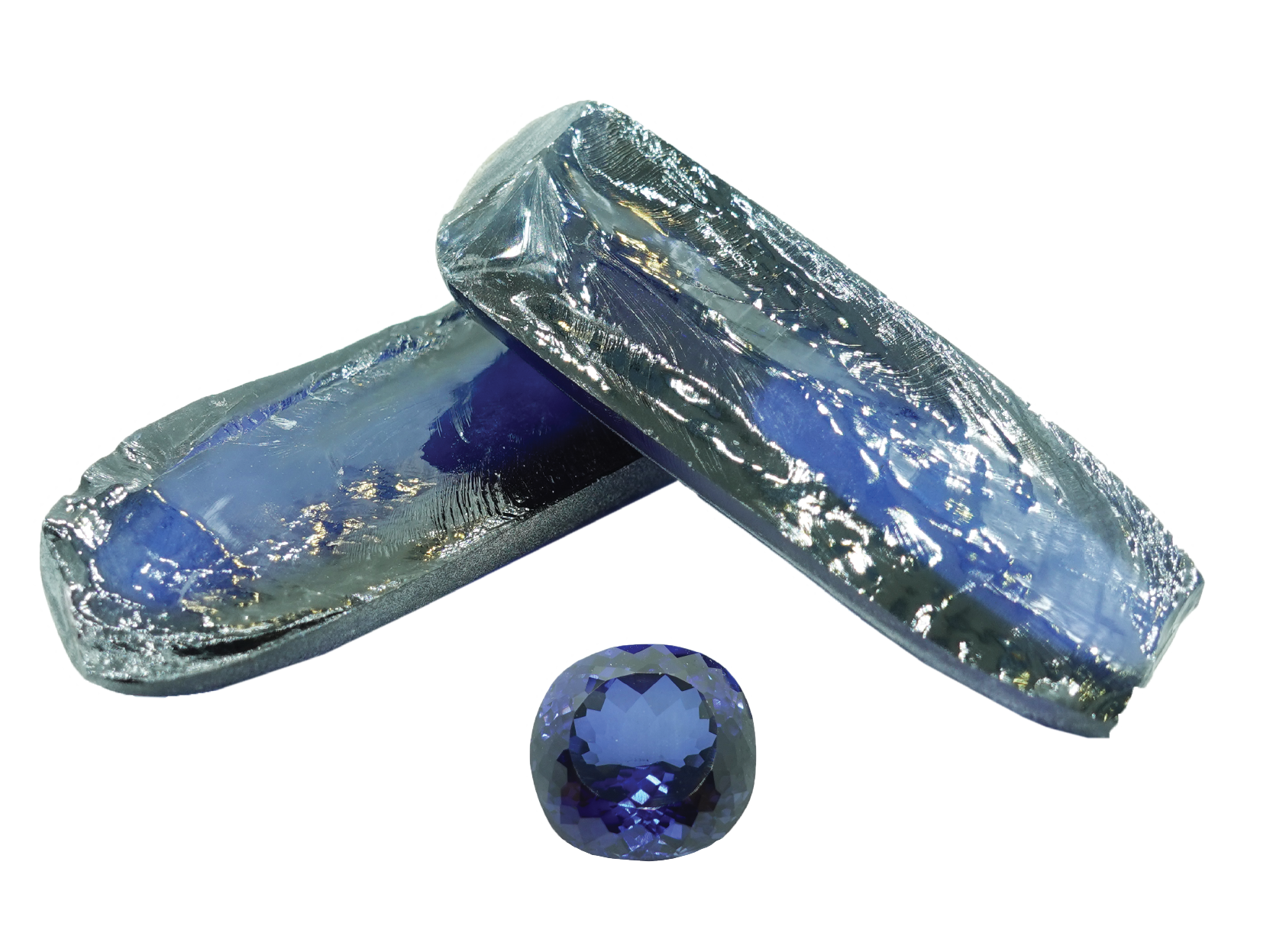 Blue Corundum Rough - Al2o3 99.99% Composition, 2 Shades No. 33 & No. 34 - Grades A, Ab, B, C, Mohs Hardness 9