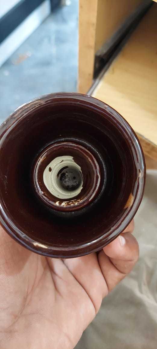 Lt Pin Insulator - Porcelain Material , Size 100x70 & 105x80, Brown/dark Brown | Is Type 1 & 2, Puncture Voltage 1.3x Actual Dry F.o.v.