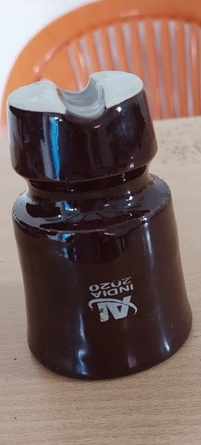 Lt Pin Insulator - Porcelain Material , Size 100x70 & 105x80, Brown/dark Brown | Is Type 1 & 2, Puncture Voltage 1.3x Actual Dry F.o.v.