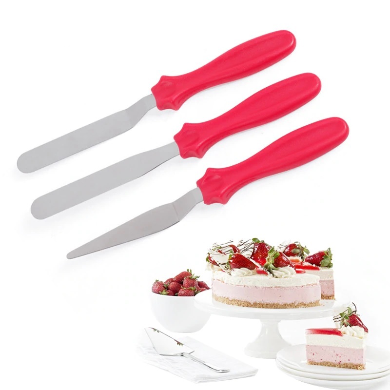 Icing Knife Spatula Combo (3 Pcs) - Stainless Steel Material, 8.8 Inch Size | Ideal For Cake Decoration, Durable And Easy To Clean