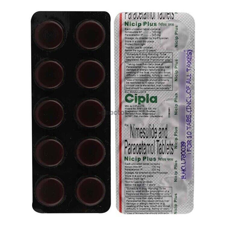 Nimesulide And Paracetamol Tablets Age Group: Adult