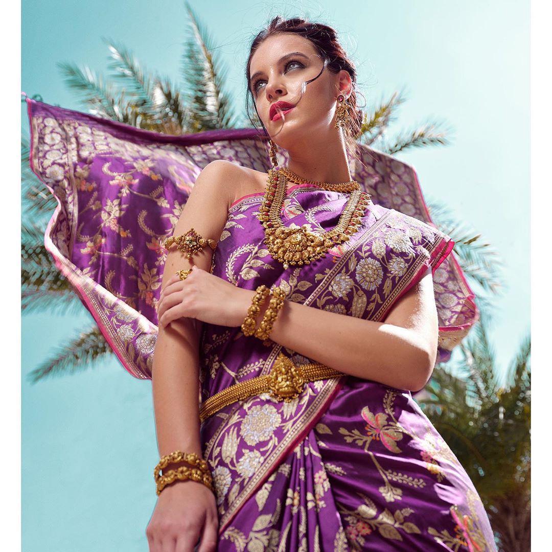 Multi Colour Ladies Lichi Silk