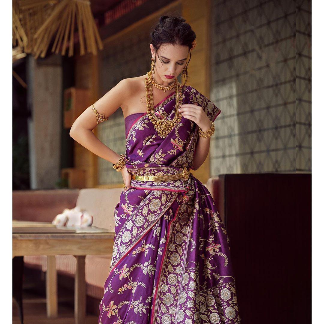 Multi Colour Ladies Lichi Silk