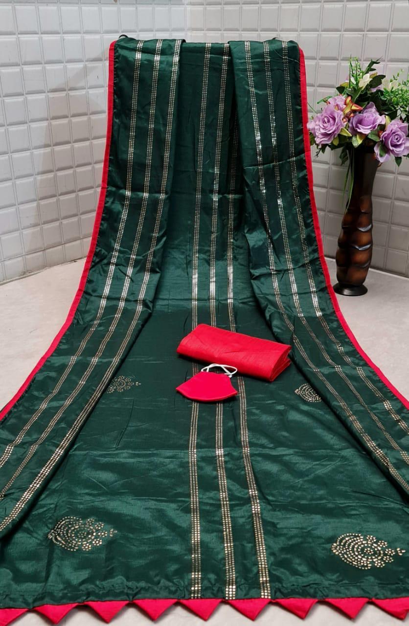 Multy Banglori Silk Saree With Mask